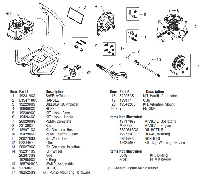 GENERAC 1908-2 parts breakdown